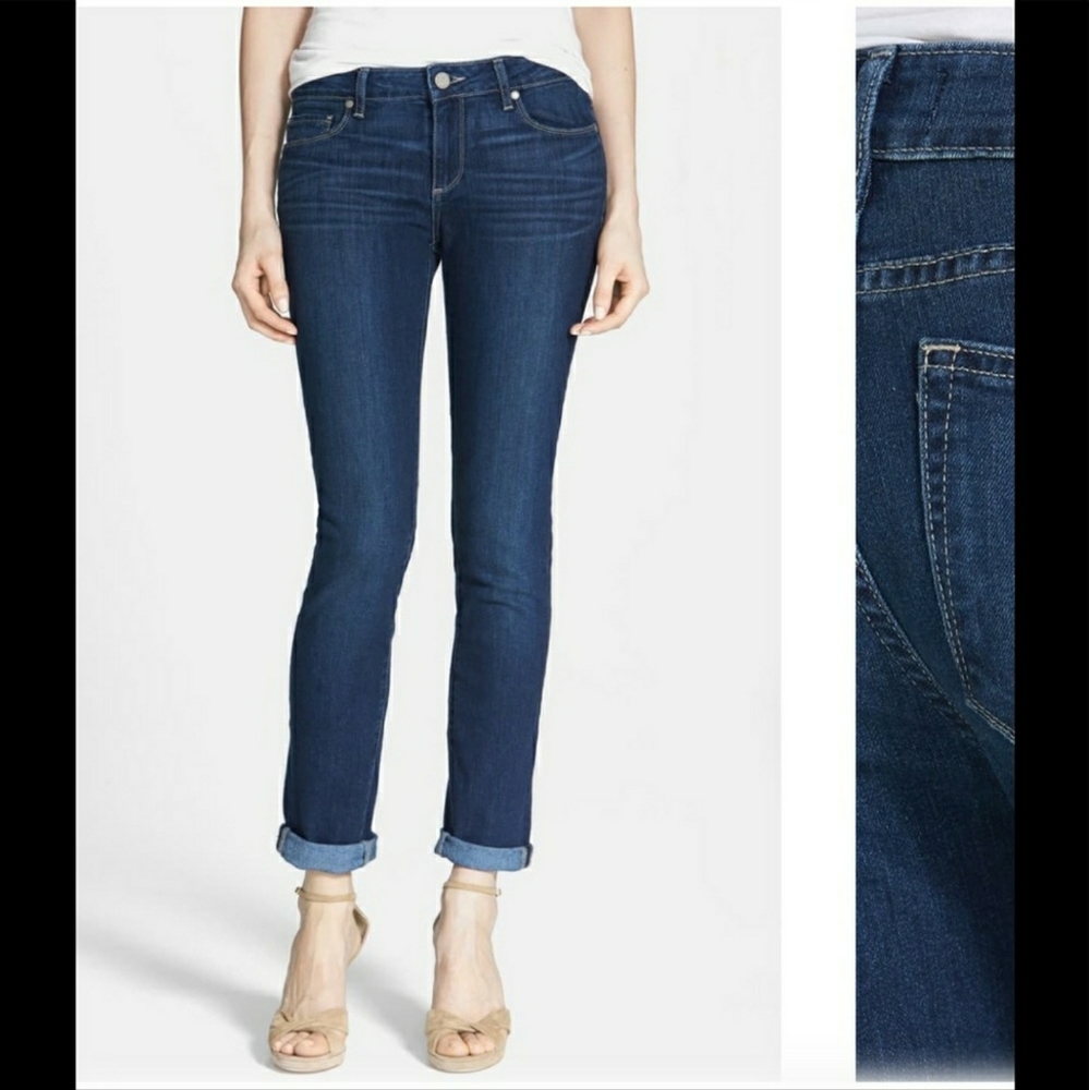 Paige Classic Y2k Dark Wash Jimmy Jimmy Skinny Chic Jeans 27